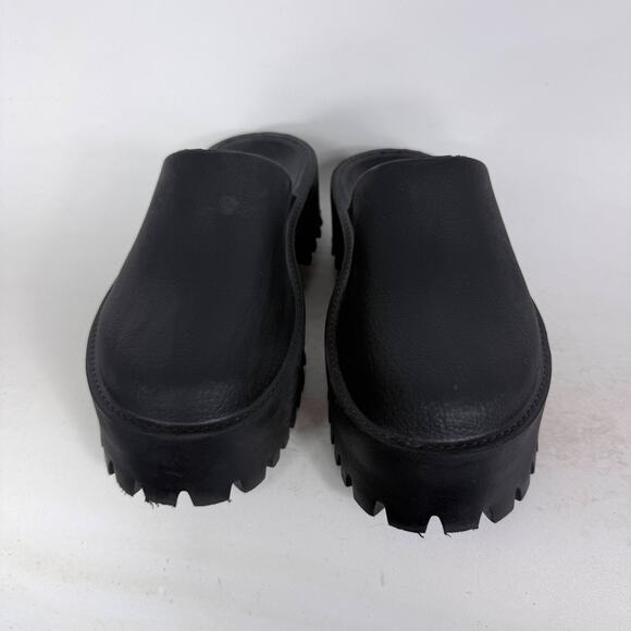 Jeffrey Campbell Clogge Platform Mules Women's 7 Black Leather Slip-On Comfort - Picture 4 of 9